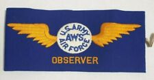 WWII US ARMY AIR FORCE AIRCRAFT WARNING SYSTEM OBSERVER USAAF AWS ARM BAND