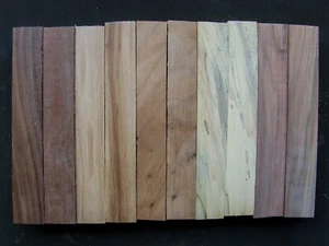 10 Nut Woods Pen Blanks (Walnut, Hickory, Pecan, Chestnut, Pistachio ) Set #6 - Picture 1 of 1