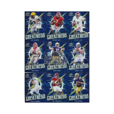 2020 Leaf Flash of Greatness 18-Card Football Blue Set (#/35) - Image 1 of 2