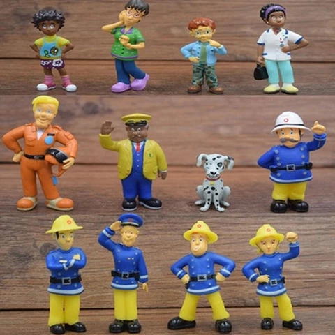 Fireman Sam Elvis Action Figure Movie 12 PCS Penny Cartoon Doll Gift Kids Toy Cover