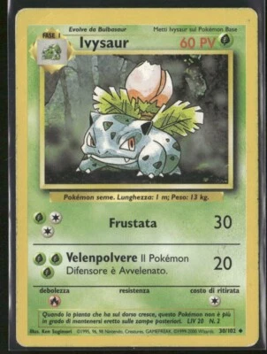 Pokemon TCG Ivysaur 30/102 Unlimited Base Set Italian - Image 1 of 4
