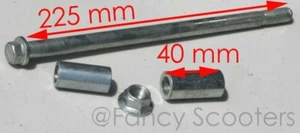 Eje de rueda delantero Diablo Chopper TPGS-303.408, espaciador con tuercas de bloqueo M12 x 230 mm - Imagen 1 de 3