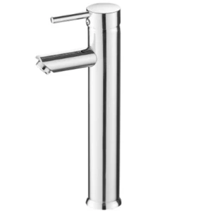 Single Hole Single Handle Vessel Sink Faucet w/ Supply Hose, Polished Chrome - Picture 1 of 3