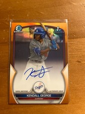 2023 Bowman Draft KENDALL GEORGE Chrome Orange Refractor Autograph /25 #CDA-KG