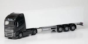 EMEK - VOLVO FH16 GL 750 XL 4x2 nero con rimorchio a 3 assi bianco - 1/25 - E... - Foto 1 di 2