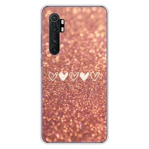 Coque en silicone imprimée compatible Xiaomi Mi Note 10 Lite Paillettes coeur - Photo 1 sur 6
