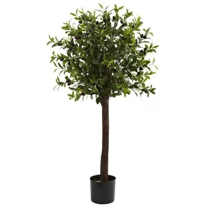 4 ft. Artificial Olive Topiary Silk Tree - Picture 1 of 4