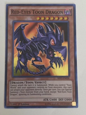 Yugioh Red-Eyes Toon Dragon - 1st Edition Super Rare LP - Free Holo Card A - Image 1 of 2