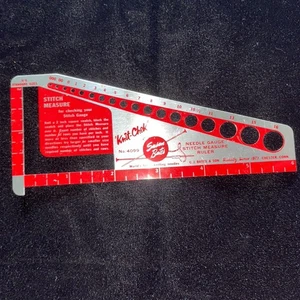 Susan Bates Knit-Chek Knitting Needle Gauge/Stitch Measure 4099 Vintage - Picture 1 of 2