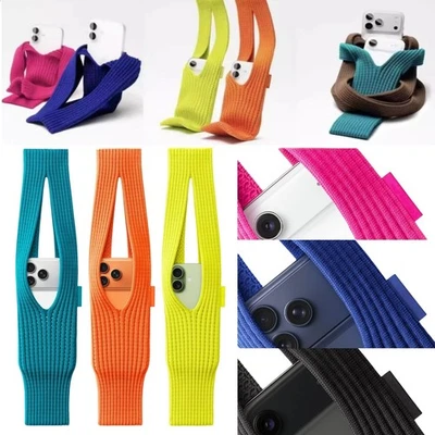 2025 Nuevo para iPhone 17 16 15 14 13 12 Series Tejido Teléfono Bolso Trenzado Bolso Bolsillo Foto 1 de 4