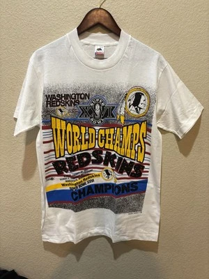 Vtg Washington Redskins World Champs Magic Johnson Single Stitch  T-shirt Size L - image 1 of 4
