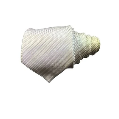 Gravata masculina Donald J. Trump listra creme 100% seda amarrada tecido largo clássica - Imagem 1 de 4