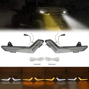 For Can-Am Defender / Max 2020+ UTV Front Signature Light White/Yellow Light 2PC - Picture 1 of 20
