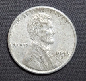 1943-S Die Cracked Die Break Lincoln Wheat Cent - Picture 1 of 11