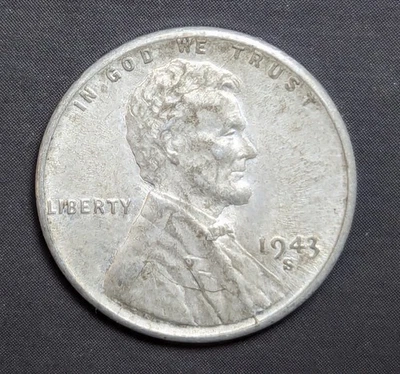 1943-S Die Cracked Die Break Lincoln Wheat Cent - Image 1 of 4