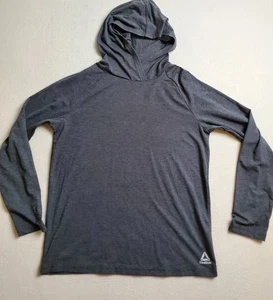 Reebok Felpa con Cappuccio Ragazzo Grande Grigio Elasticizzata Manica Lunga Activewear Pullover - Foto 1 di 9