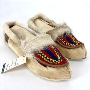 Norwegisches Saami Fell Rentier Nutuka Lappland Mokassins REPARATUR Vintage 37 / 6,5 US - Bild 1 von 17