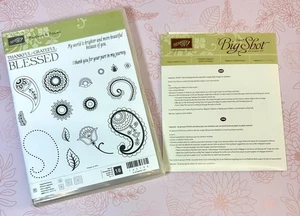 Stampin' Up! Juego de estampillas transparentes y troqueles Framelits PAISLEYS & POSIES ~ #142196 agradecido - Imagen 1 de 4