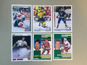 Rookie Lot (6) Martin Brodeur Sergei Federov Peter Forsberg Niedermayer Sundin + - Picture 1 of 2