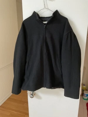 Chaqueta de invierno de lana Jones New York para hombre cremallera completa negra XL Foto 1 de 4