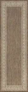 2x7 Gold Bordered Shaded Streaks Mediterranean ECO1003 - Aprx 2' 2" x 7' 3" - Picture 1 of 2