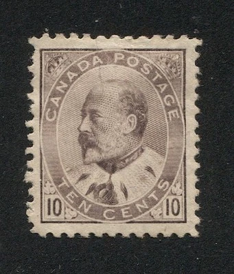 CANADA 1903 Sc 93 Mint MH XF  10c King Edward, CV $450 - Image 1 of 2