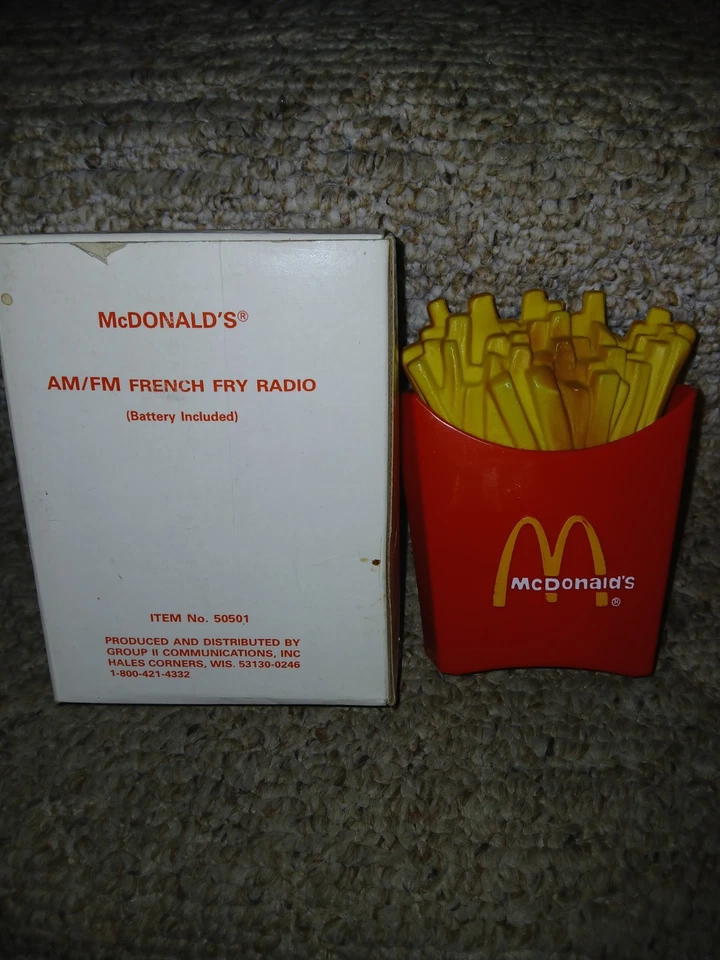 Radio de colección McDonald's 1977 AM/FM French Fry con caja nunca usada bonita Foto 1 de 4
