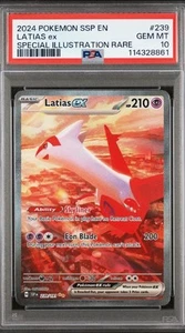 2024 POKEMON SSP EN-SURGING SPARKS SPECIAL ILLUSTRATION RARE LATIAS EX PSA 10 - Picture 1 of 2