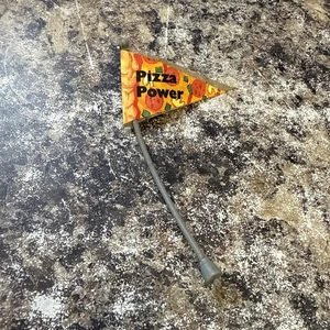 1989 Teenage Mutant Ninja Turtles Sewer Army Tube Pizza Power Flag Pennant Part - Picture 1 of 5