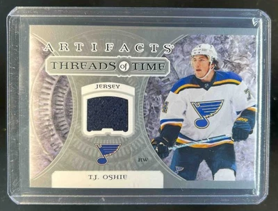 2022-23 UD Artifacts T.J. Oshie Threads of Time Jersey #TT-TO Blues - Image 1 of 2