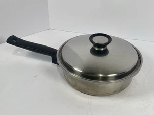 Halrite 18 8 3ply Stainless Steel Made In USA Pan With Lid Wagner Ware Style - Picture 1 of 7