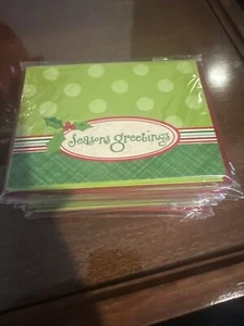 7 Packs Michaels Glittered Seasons Greetings Holiday 6 Note Cards & Envelopes - Picture 1 of 3