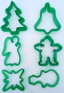 9 PIECE SET CHRISTMAS BISCUIT COOKIE FONDANT CUTTER. PICKUP OR PLUS $5.00 POST. - Picture 1 of 7
