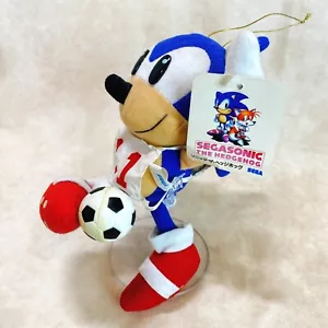 Raro 1995 Sonic the Hedgehog Sports Soccer Sonic Peluche Muñeca de Peluche Juguete SEGA 7" Limitado - Imagen 1 de 16