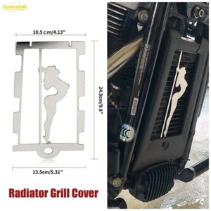Motorcycle Chrome Radiator Grill Stainless For Harley Deluxe Softail Sport Glide - Picture 1 of 9