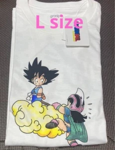 L size graniph Dragon Ball T-shirt Goku Chichi White from Japan Rare - Picture 1 of 5