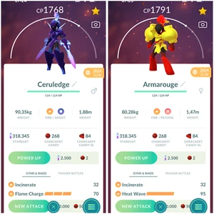 Pokémon Go | Ceruledge o Armarouge | (Charcadet evolution) | Comercio 20K Polvo de Estrellas - Imagen 1 de 3