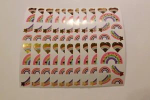 Mrs. Grossman's Stickers Lot of 10 Strips ~Rainbows Hearts Shooting Star~ - Picture 1 of 1