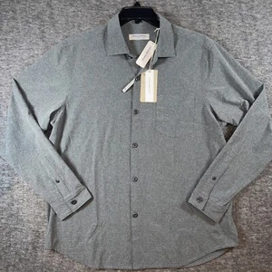 Tommy Bahama Shirt Mens Coast Sands Island Zone Stretch Charcoal Gray Sz L NEW - Picture 1 of 9
