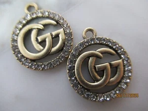 GUCCI 2 ZIP PULL Charm BRONZE Ton, 16MM DIES IST FÜR 2 Stück - Bild 1 von 4