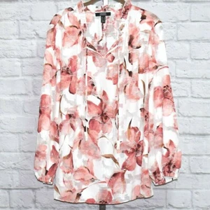 Dennis Basso Floral Peasant Top & Knit Camisole Sz 14 (Dusty Rose) Coconut Girl - Picture 1 of 9