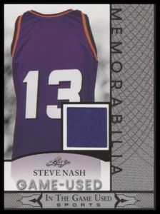 2024 Leaf In th Game Used Steve Nash Memorabilia # GUM-132 Suns/Mavericks - Picture 1 of 2
