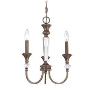 Craftmade Boulevard 3 Light Chandelier, Mocha Bronze/Silver Accents - 26733-MBS - Picture 1 of 1