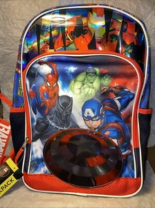 Marvel Universe Avengers Boy's 17" Backpack, Blue - Picture 1 of 6