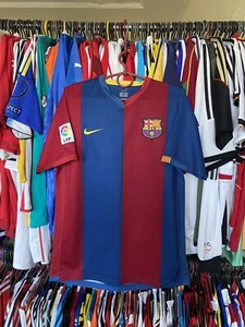BARCELONA 2006 2007 HOME SHIRT JERSEY NIKE 146980 sz M MEN #10 RONALDINHO - Picture 1 of 20