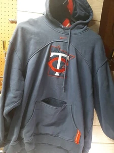 00' NIKE Minnesota Twins Size XL Vintage MLB Hoodie Sweat-shirt / K5835 * Read  - Picture 1 of 12