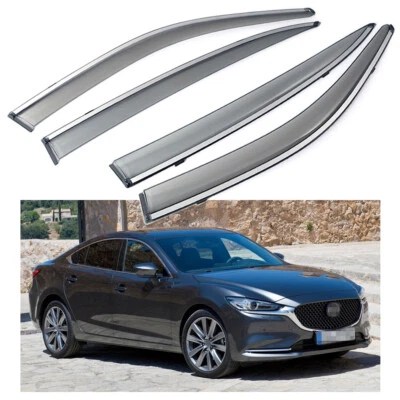 1Set Car Window Vent Visor Deflector Shade Sun/Rain for 2014-2021 Mazda 6 Sedan - Image 1 of 4