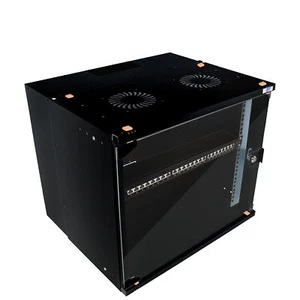 4HE 19" Wandgehäuse Netzwerkschrank Serverschrank Schrank 4U schwarz Tiefe 600mm - Bild 1 von 9