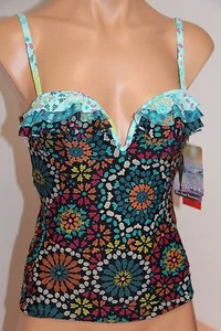 New Coco Rave Swimsuit Bikini  Tankini Top Sz XS S 30/32 B cup - Picture 1 of 4