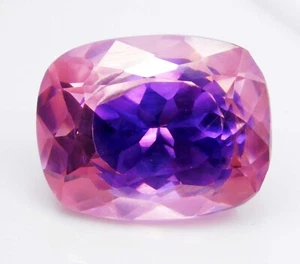 Stunning 14.35ct Bi-Color Pitambari Sapphire Cushion Cut Certified Gemstone - Picture 1 of 7